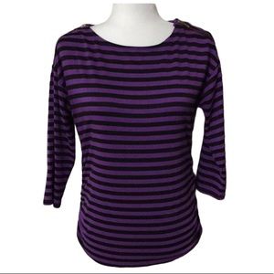 [Allie & Rob] Striped Top w/ Zipper detail
